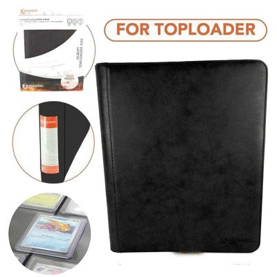 Phoenix Shield Portfolio - TOPLOADER ZIP 9-POCKETS (360 CARDS) LEATHER EFFECT BLACK