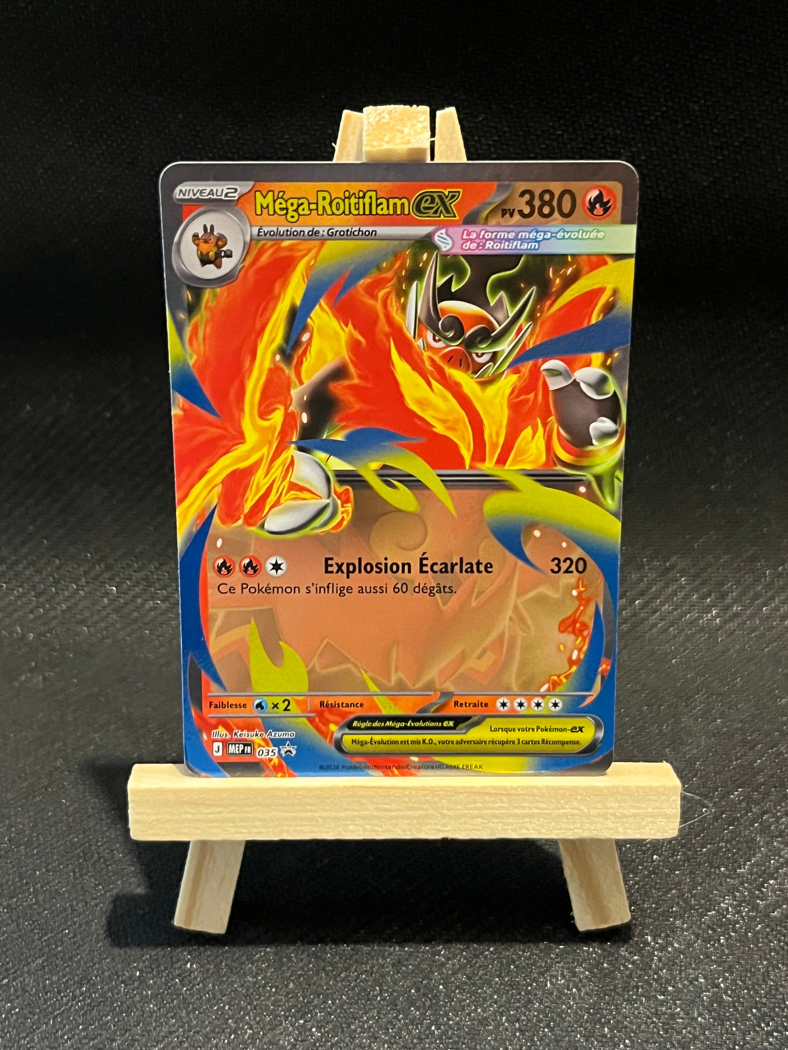 Carte Pokémon Mega Roitiflam ex MEP 035 nm 🇫🇷